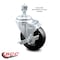 Service Caster 4 Inch Hard Rubber Wheel Swivel 1/2 Inch Threaded Stem Caster with Brake SCC SCC-TS20S414-HRS-TLB-121315 - alternate 2